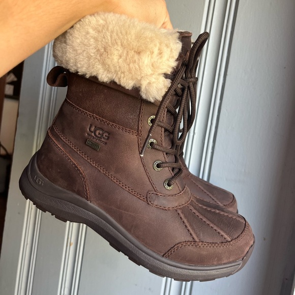 UGG Adirondack III Distressed  Snow Boots NEW Women’s Size 6.5 ~ Burnt Cedar - Picture 1 of 14